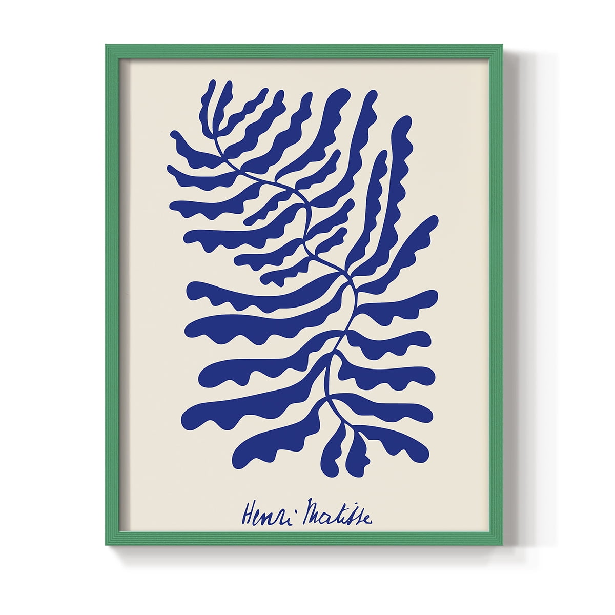 Matisse CDXCIV in Green Solid Wood Framed Print No Nail Hanging