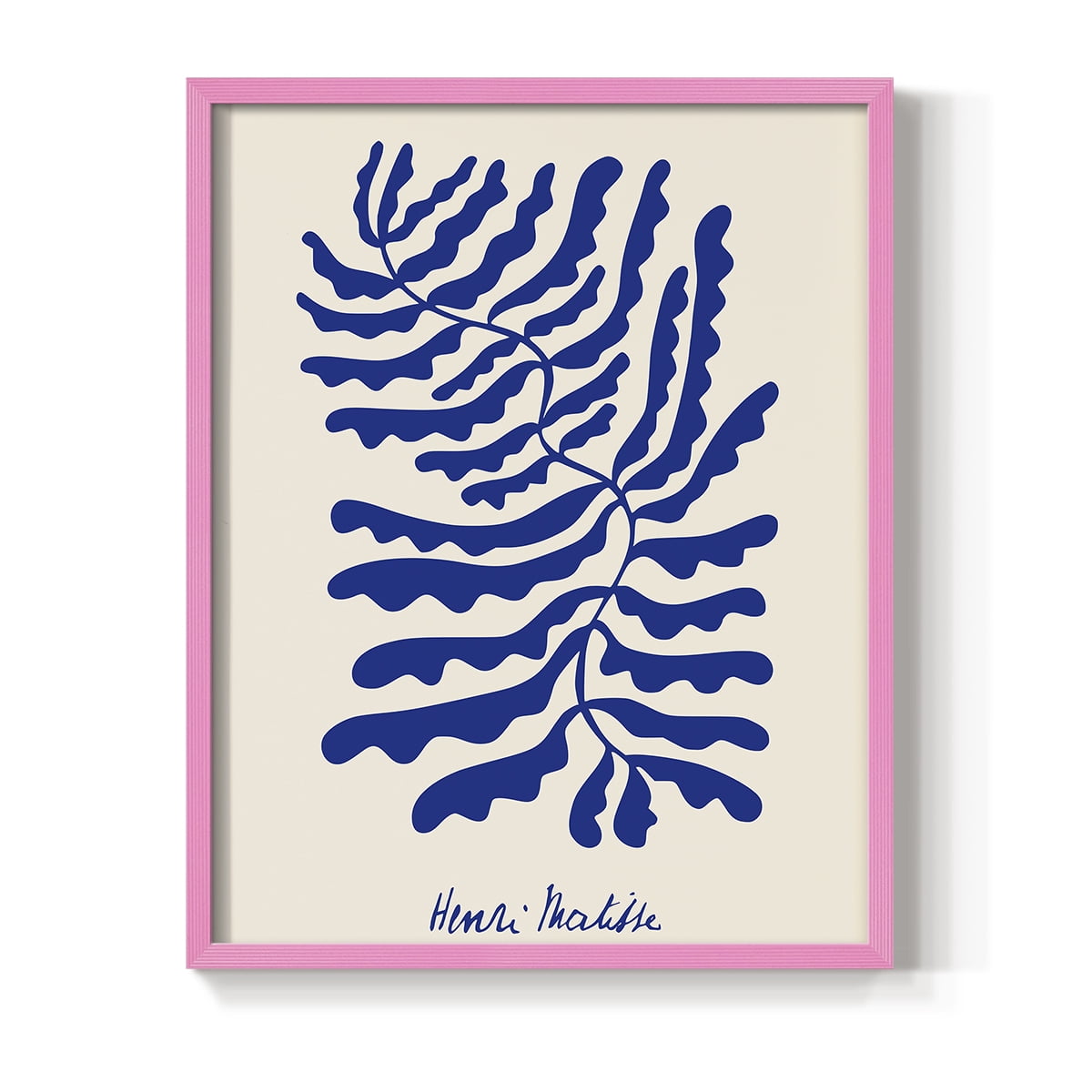 Matisse CDXCIV in Pink Solid Wood Framed Print No Nail Hanging