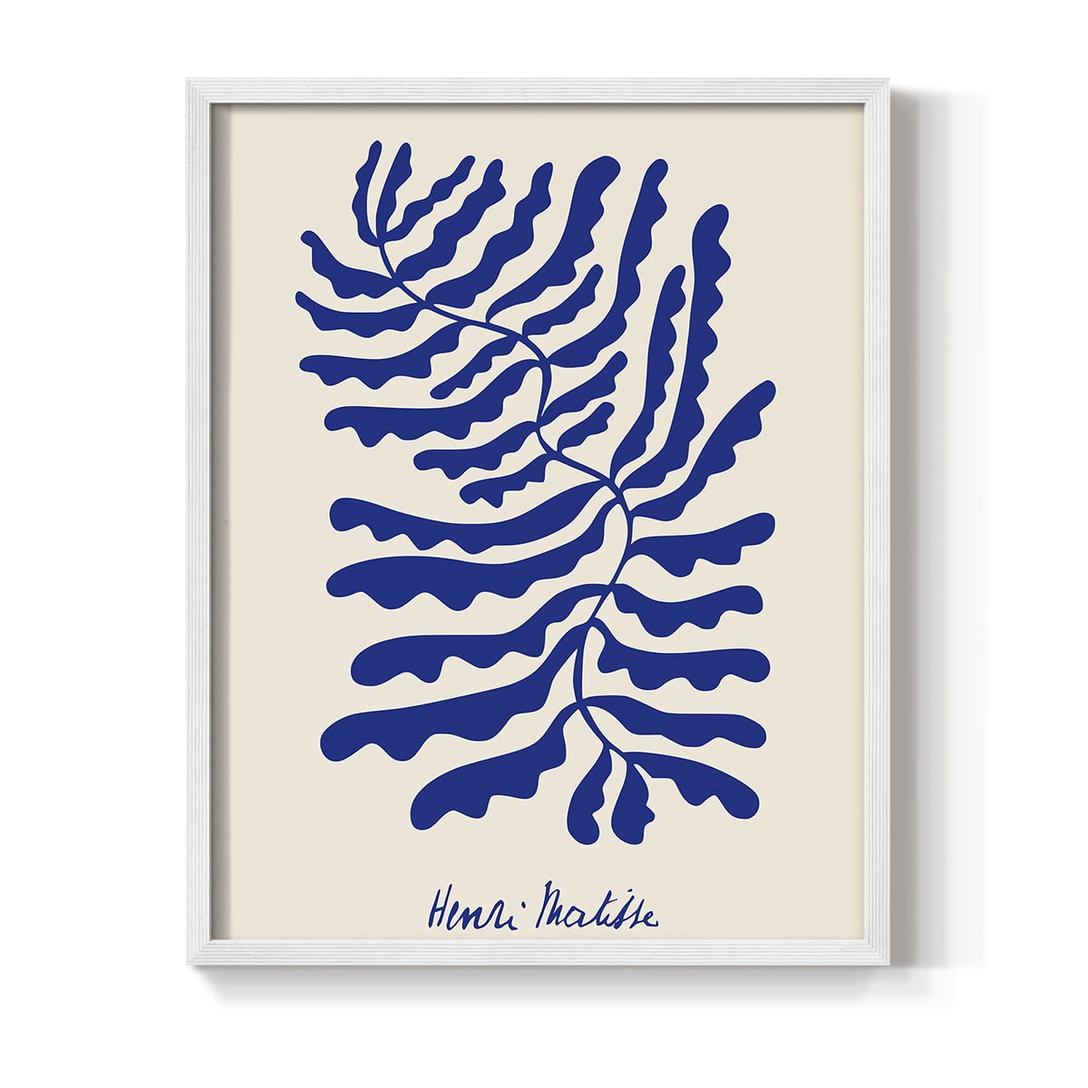 Matisse CDXCIV in White Solid Wood Framed Print No Nail Hanging