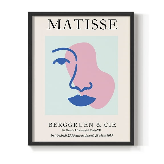Matisse CDXCIX in Black Solid Wood Framed Print No Nail Hanging