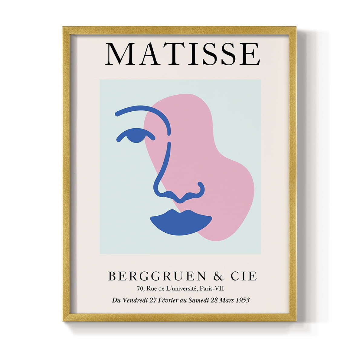 Matisse CDXCIX in Gold Solid Wood Framed Print No Nail Hanging