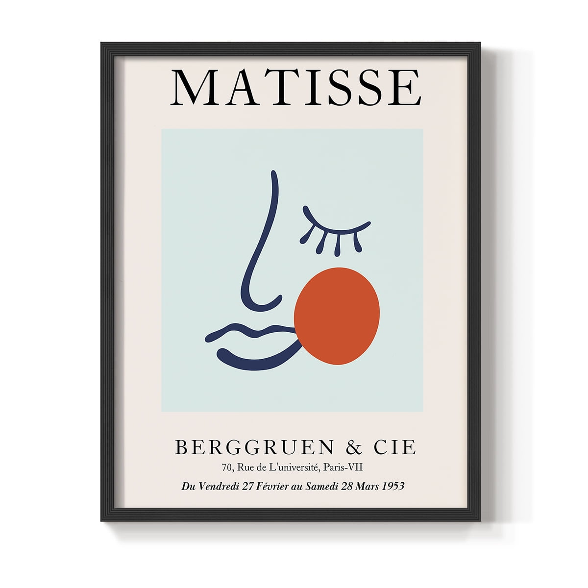 Matisse CDXCVIII in Black Solid Wood Framed Print No Nail Hanging