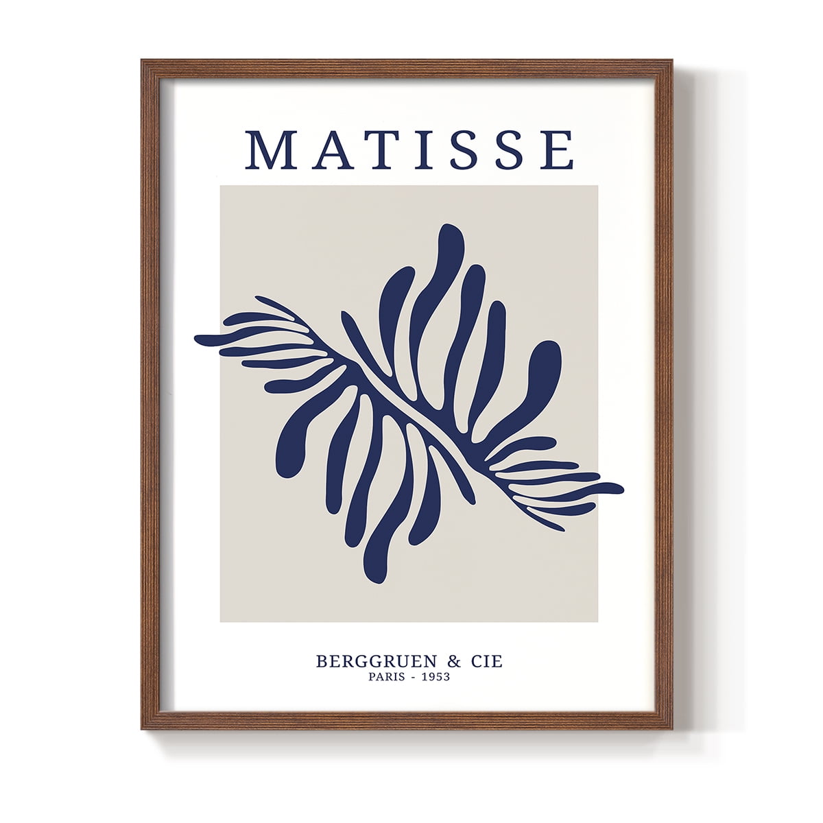 Matisse CDXI in Brown Solid Wood Framed Print No Nail Hanging