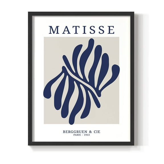 Matisse CDXII in Black Solid Wood Framed Print No Nail Hanging