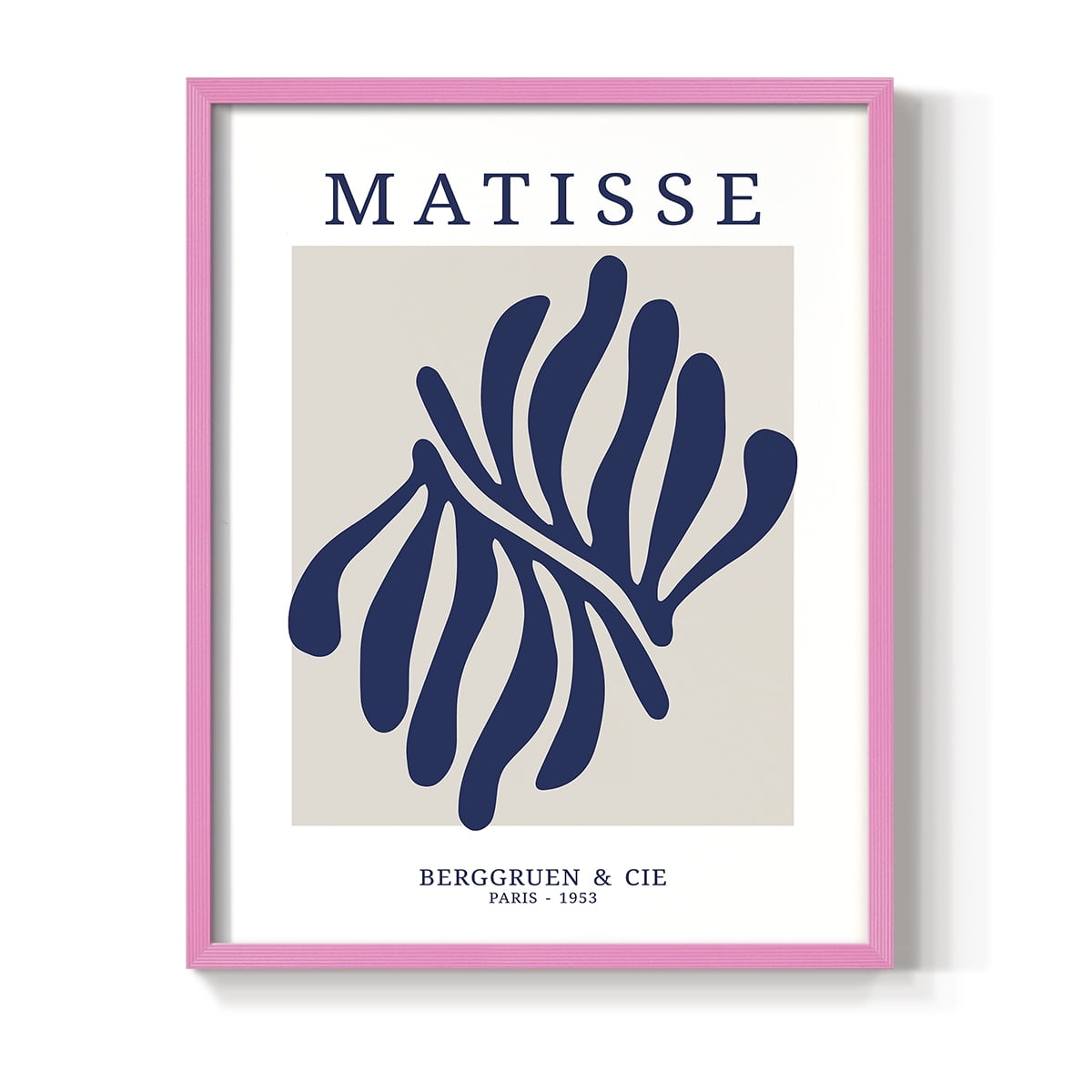 Matisse CDXII in Pink Solid Wood Framed Print No Nail Hanging