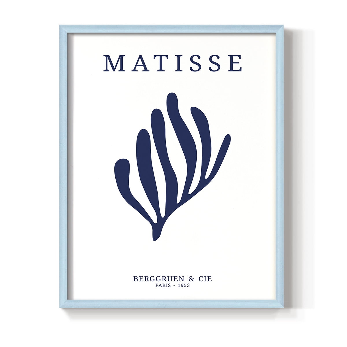 Matisse CDXIII in Blue Solid Wood Framed Print No Nail Hanging