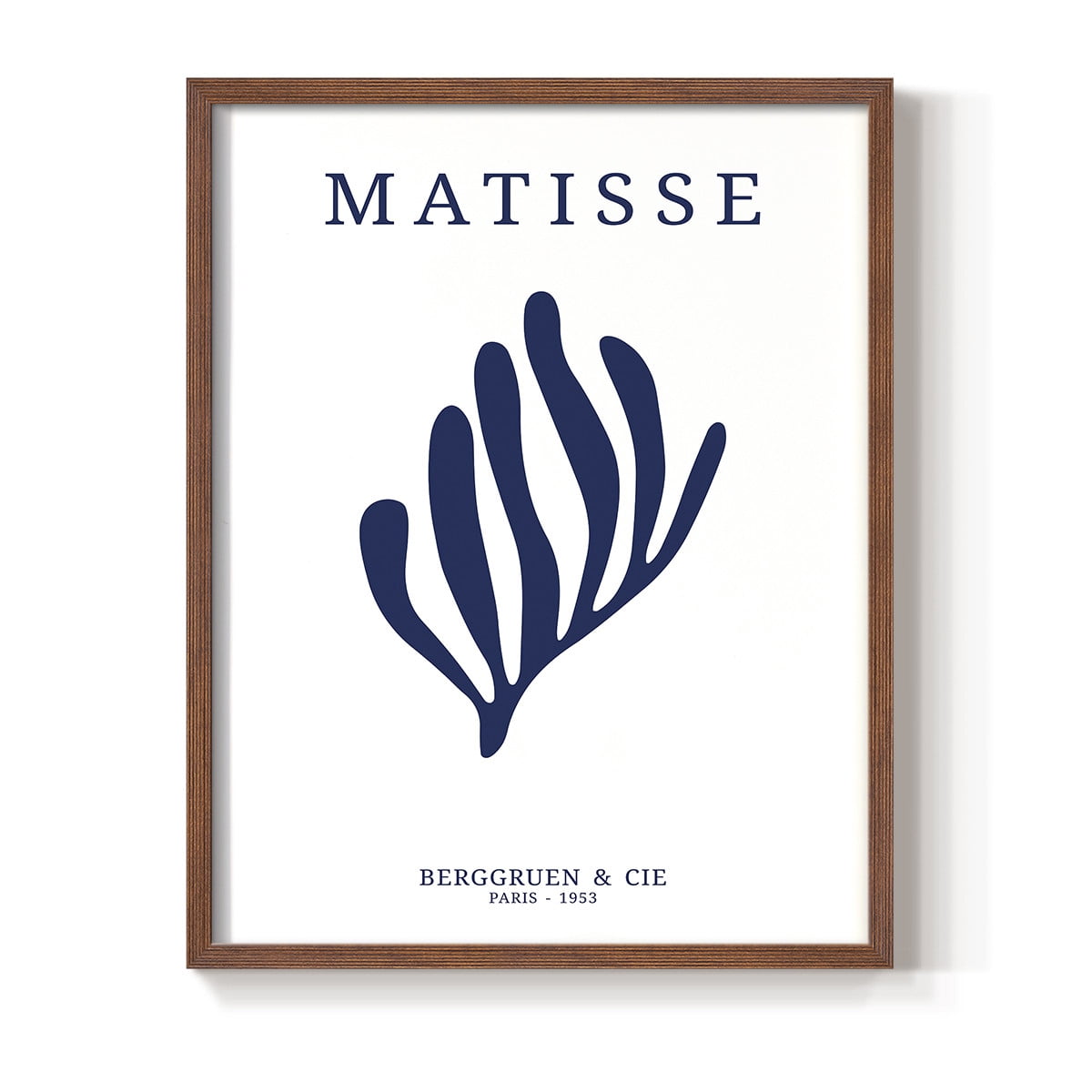 Matisse CDXIII in Brown Solid Wood Framed Print No Nail Hanging