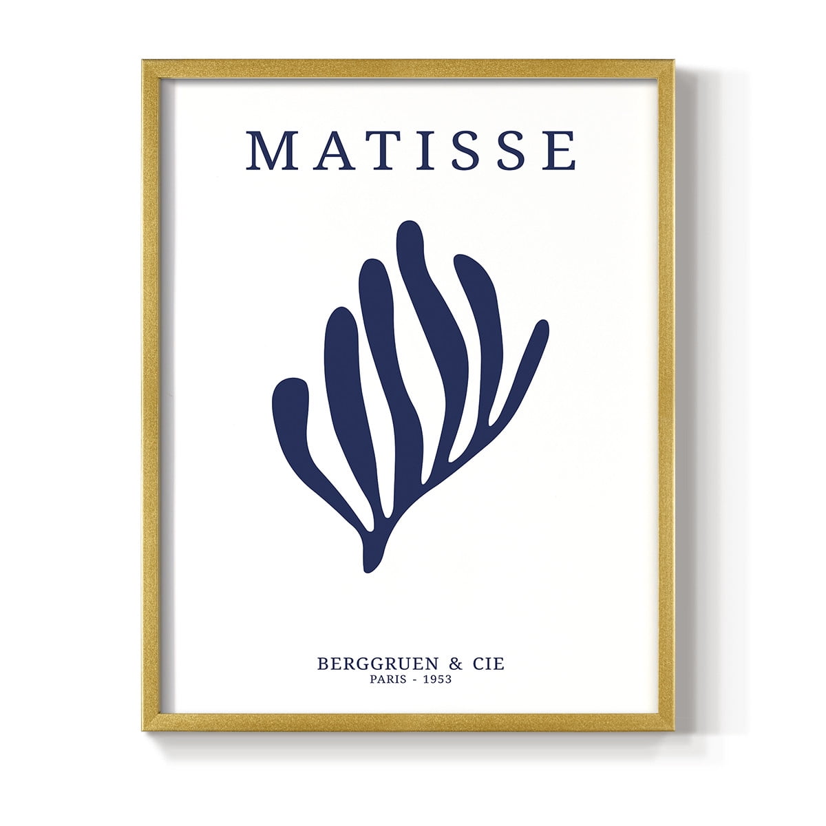 Matisse CDXIII in Gold Solid Wood Framed Print No Nail Hanging