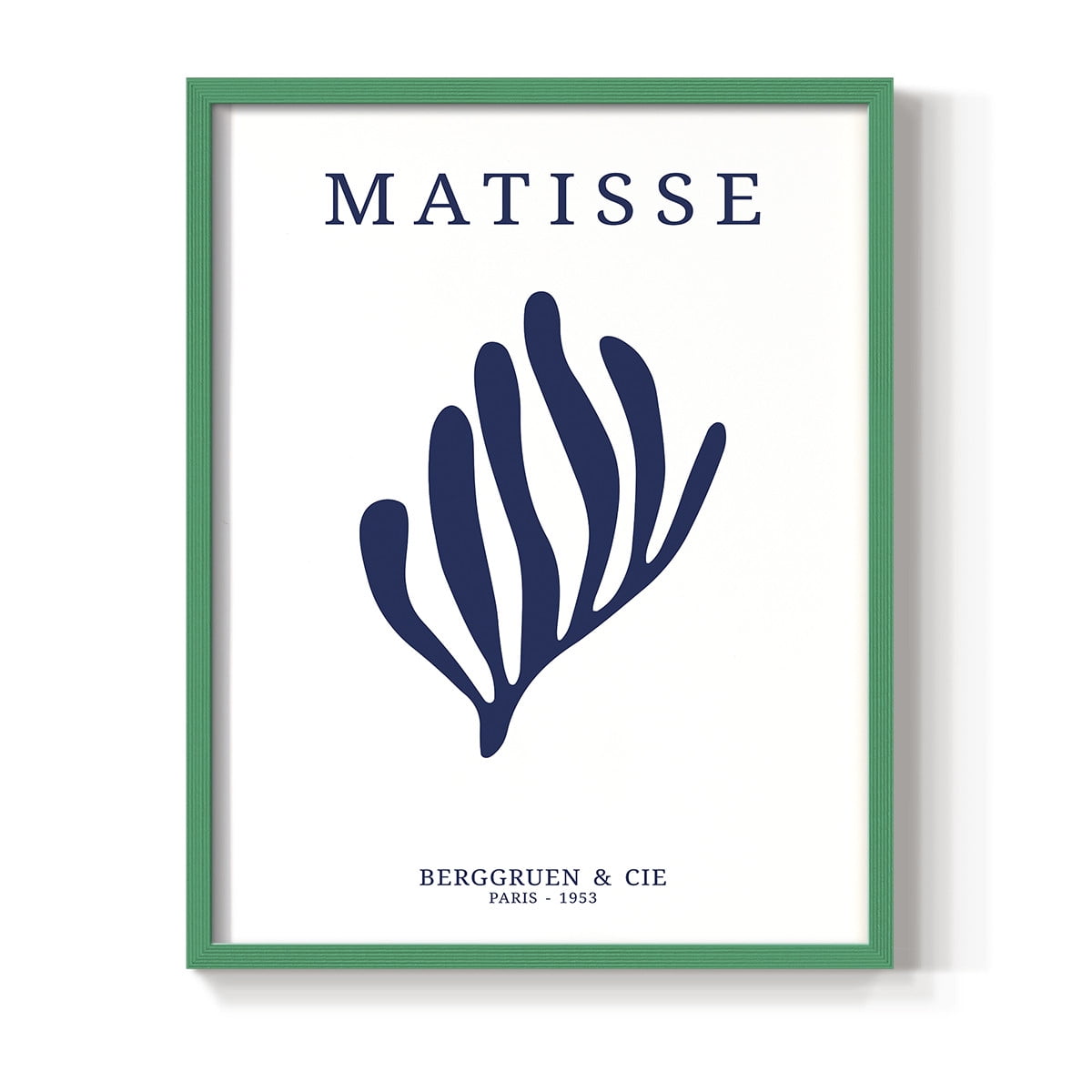 Matisse CDXIII in Green Solid Wood Framed Print No Nail Hanging