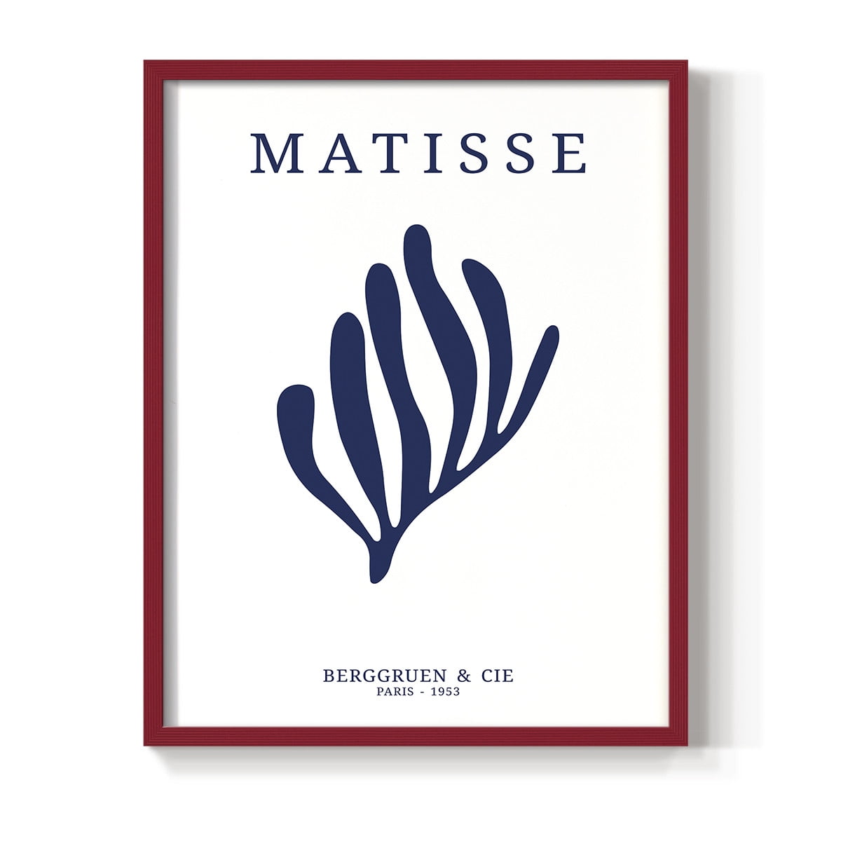 Matisse CDXIII in Red Solid Wood Framed Print No Nail Hanging