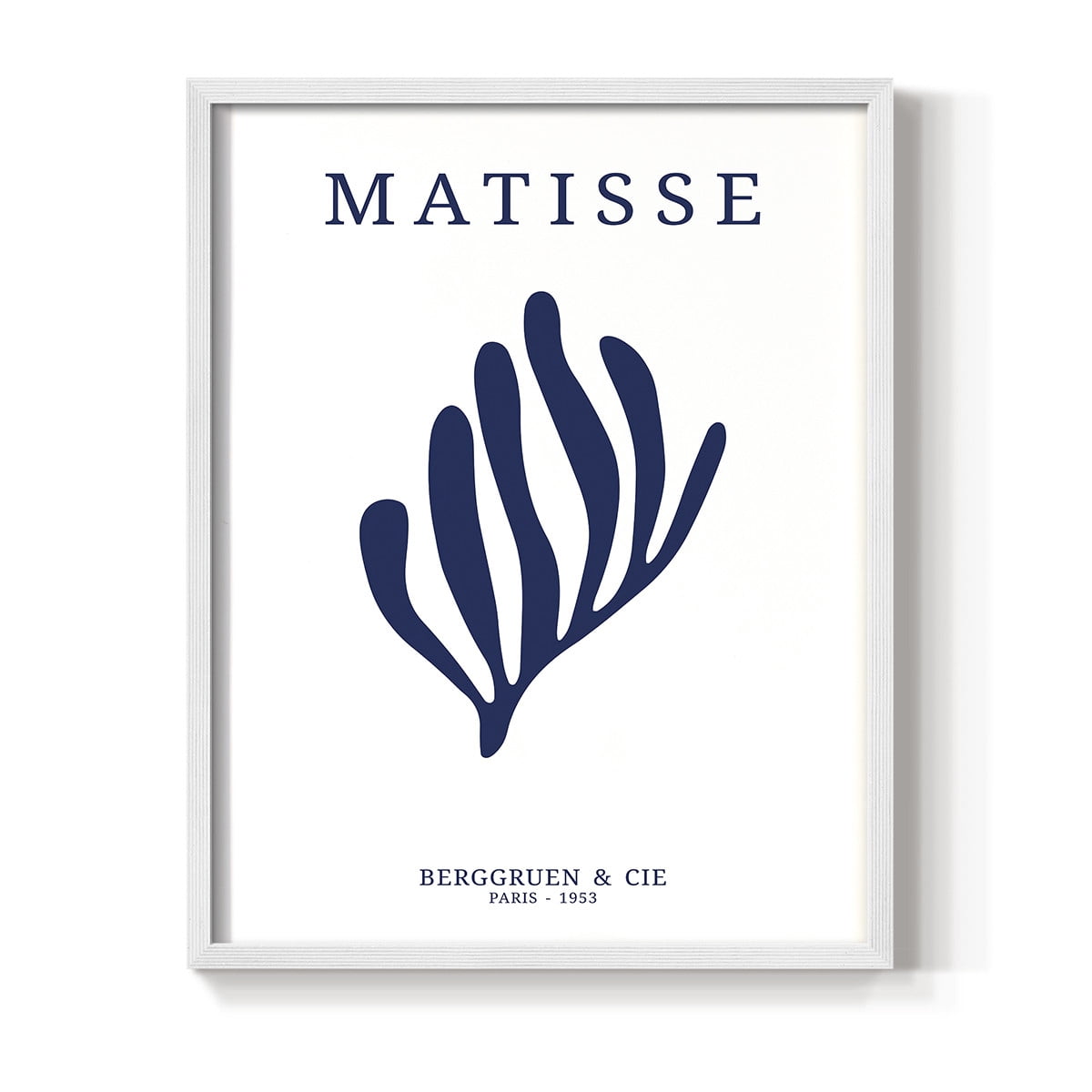 Matisse CDXIII in White Solid Wood Framed Print No Nail Hanging