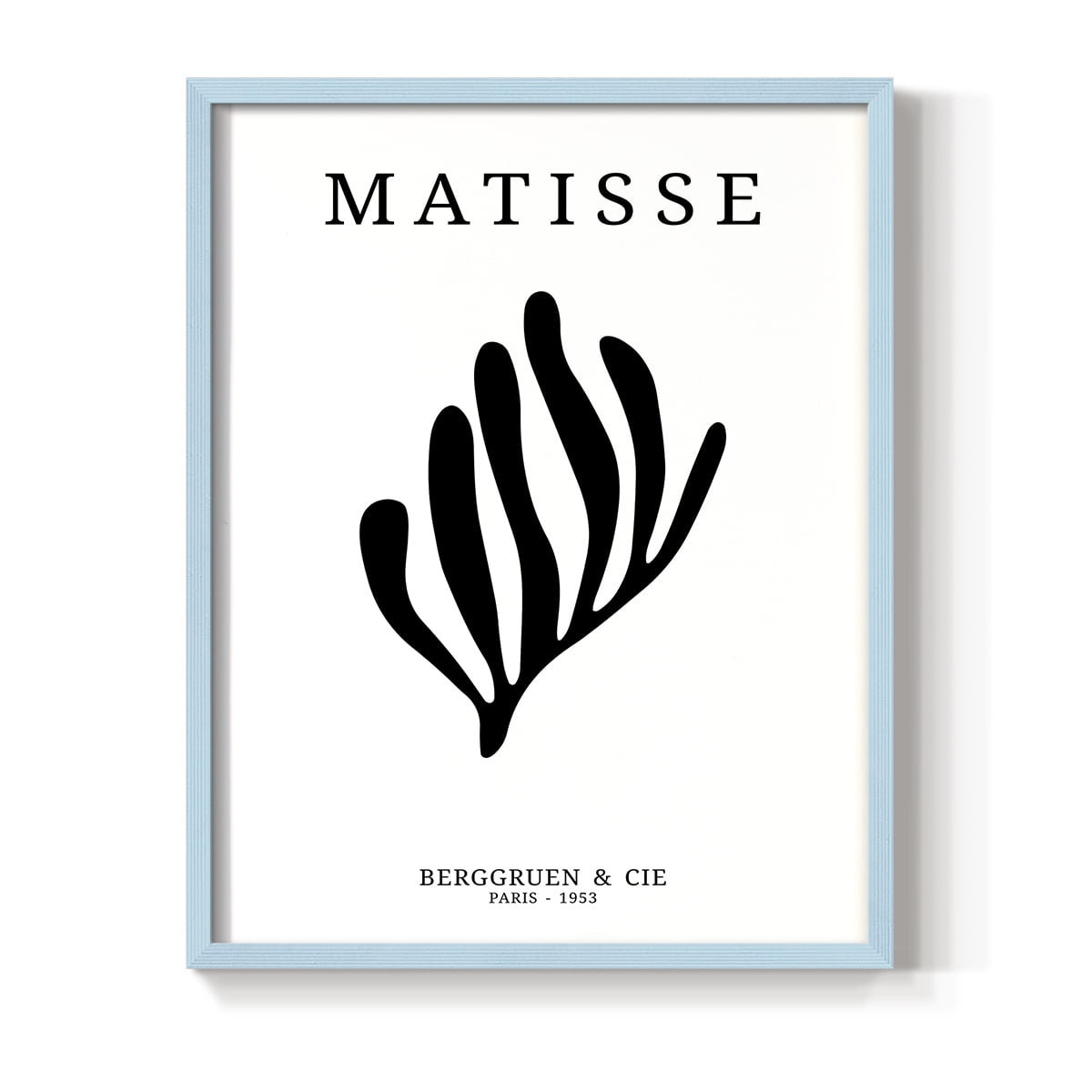 Matisse CDXIV in Blue Solid Wood Framed Print No Nail Hanging