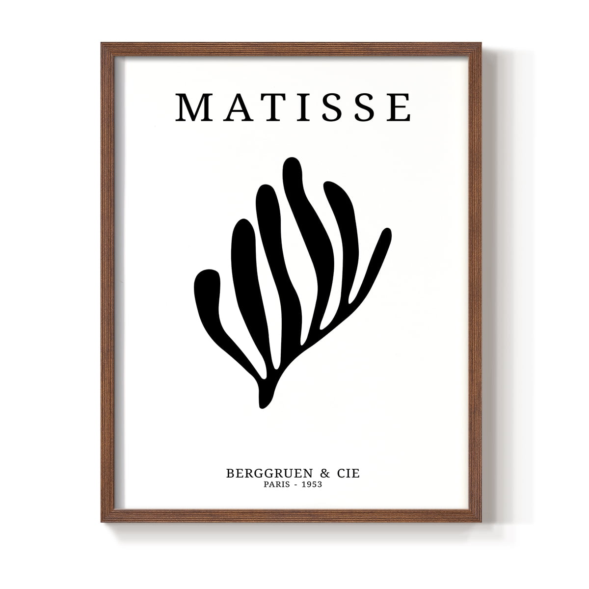 Matisse CDXIV in Brown Solid Wood Framed Print No Nail Hanging