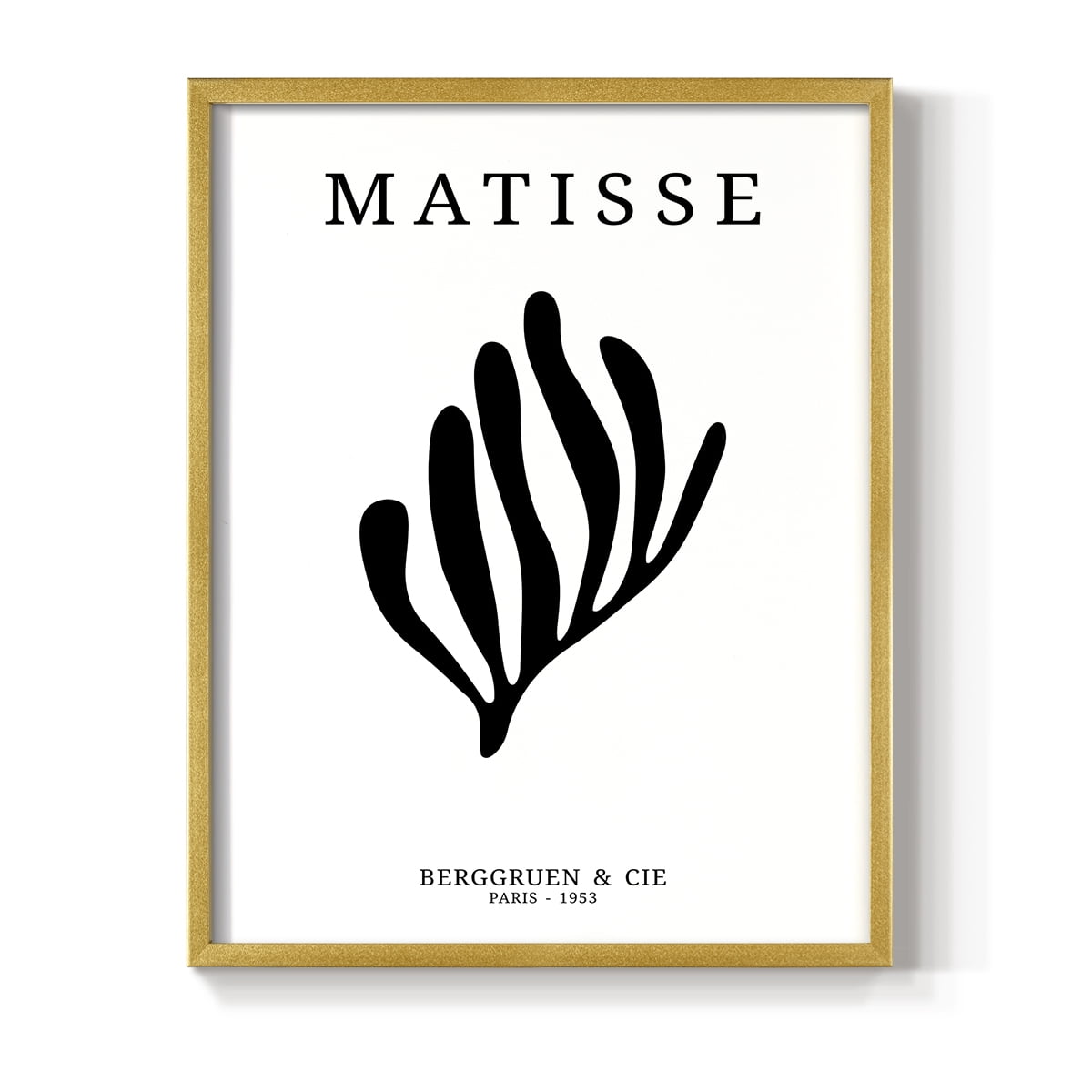 Matisse CDXIV in Gold Solid Wood Framed Print No Nail Hanging