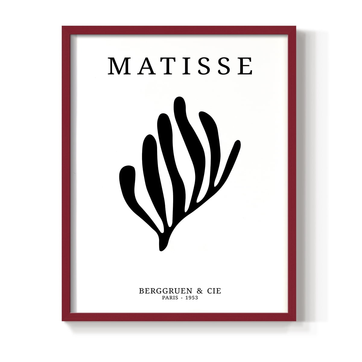 Matisse CDXIV in Red Solid Wood Framed Print No Nail Hanging