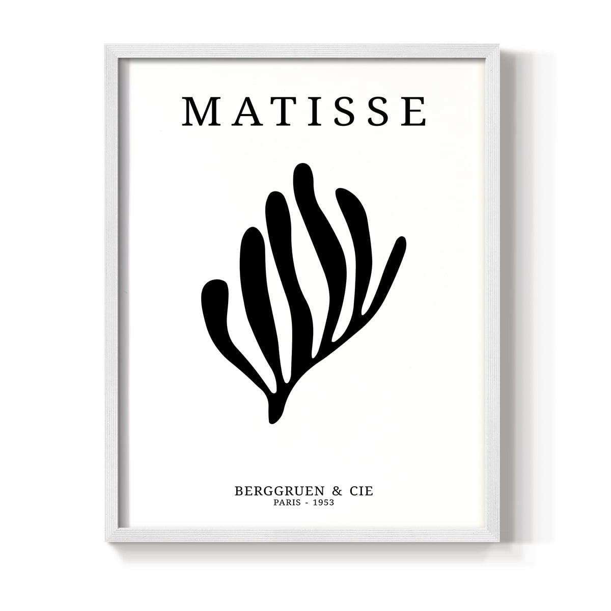 Matisse CDXIV in White Solid Wood Framed Print No Nail Hanging