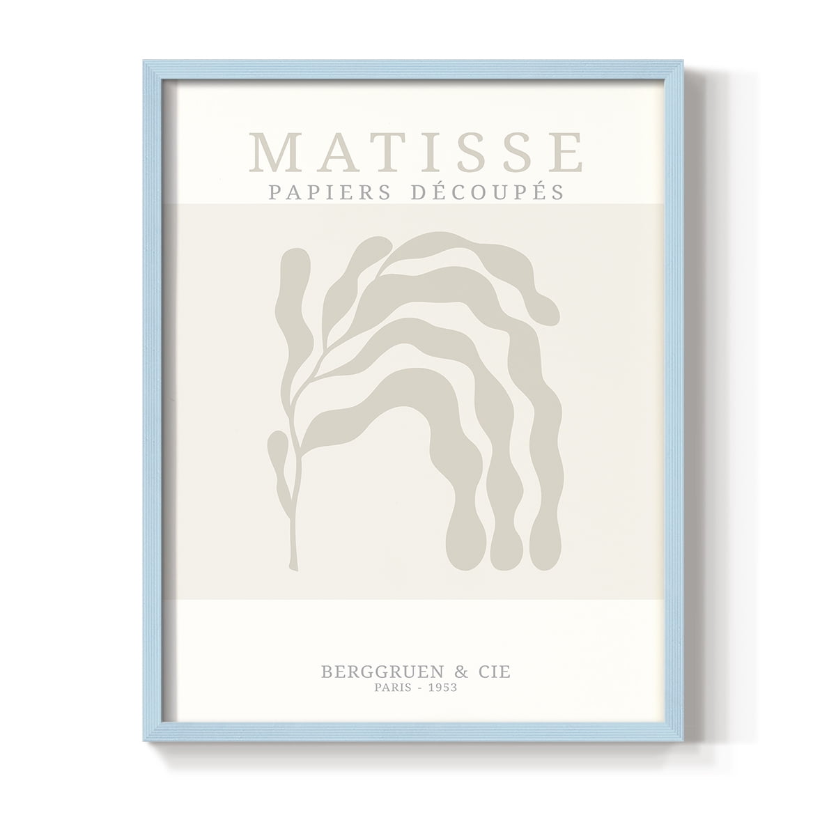 Matisse CDXIX in Blue Solid Wood Framed Print No Nail Hanging