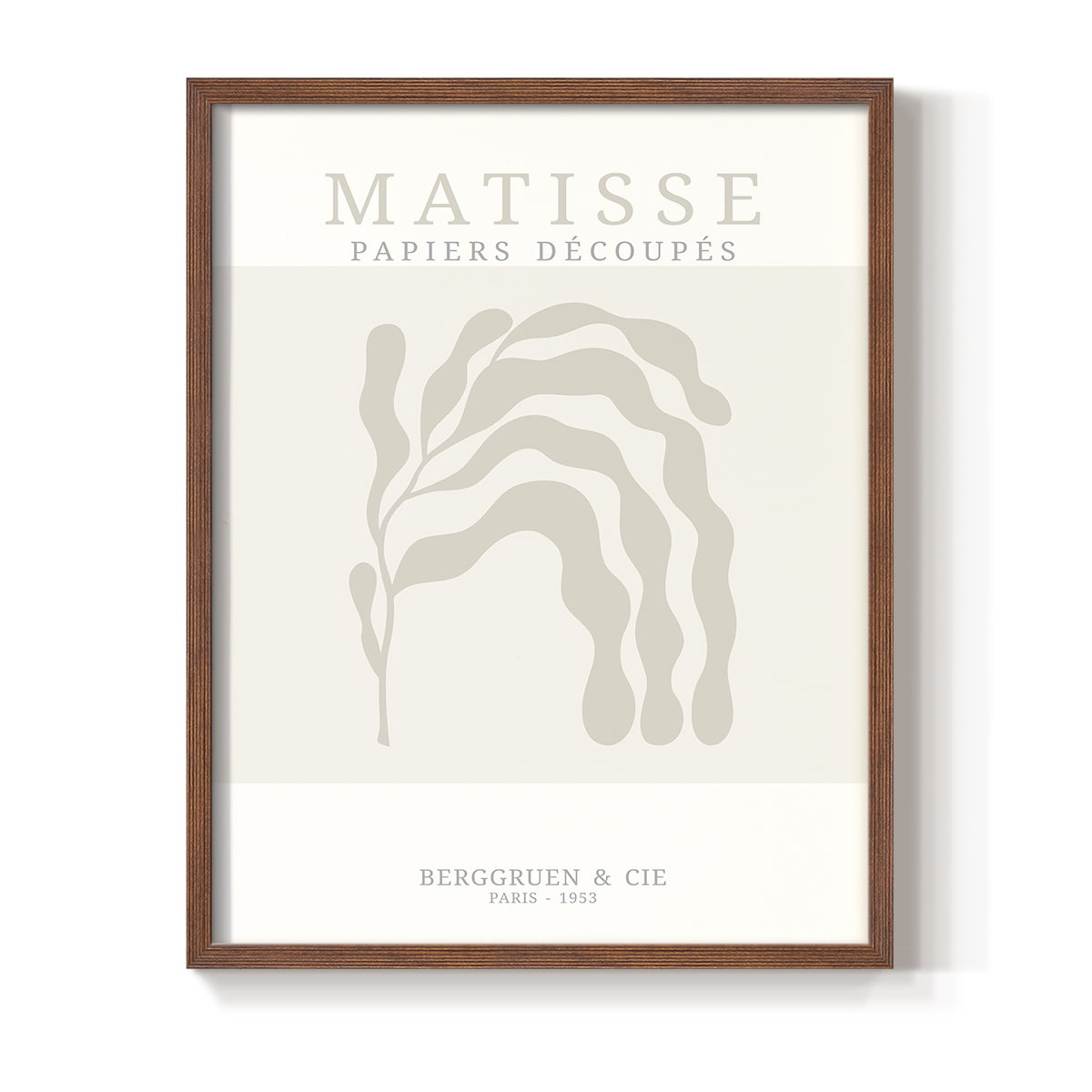Matisse CDXIX in Brown Solid Wood Framed Print No Nail Hanging