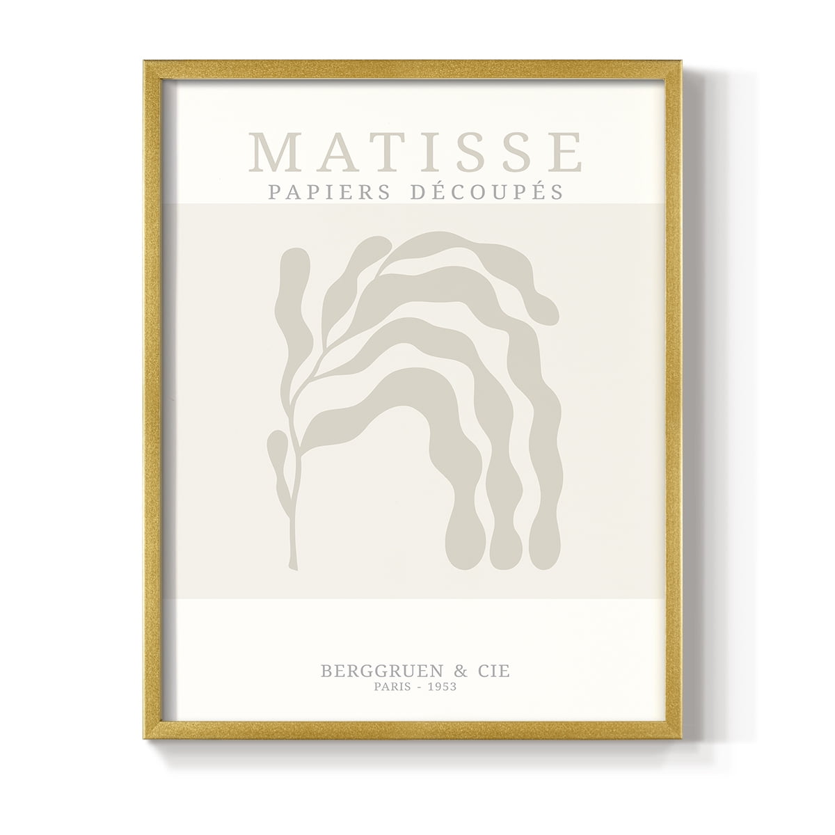 Matisse CDXIX in Gold Solid Wood Framed Print No Nail Hanging