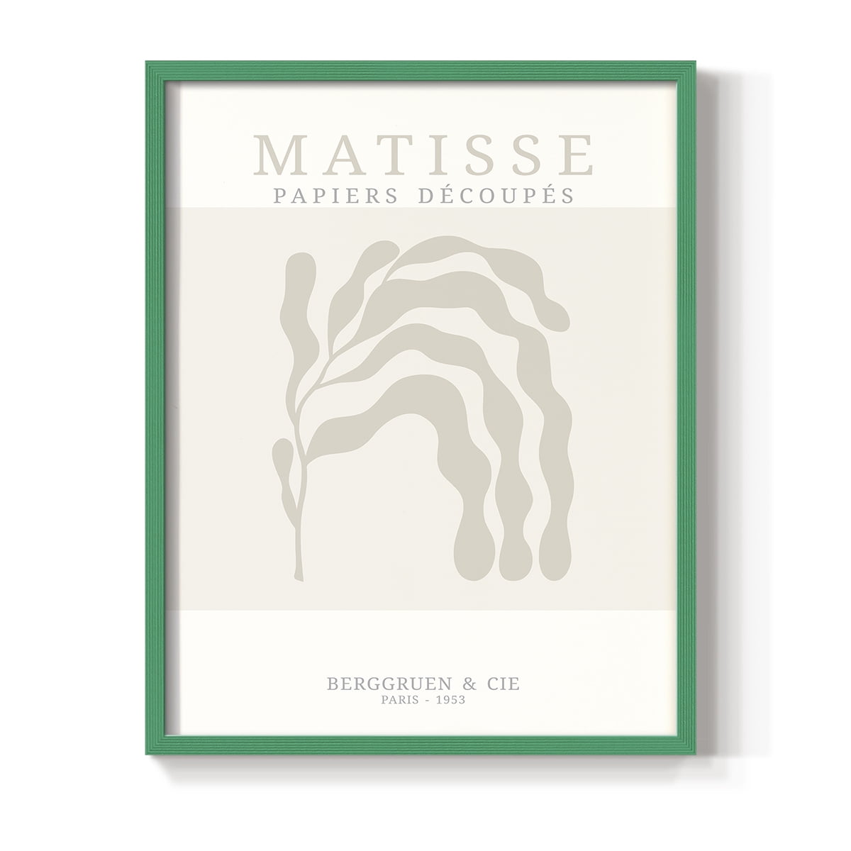 Matisse CDXIX in Green Solid Wood Framed Print No Nail Hanging