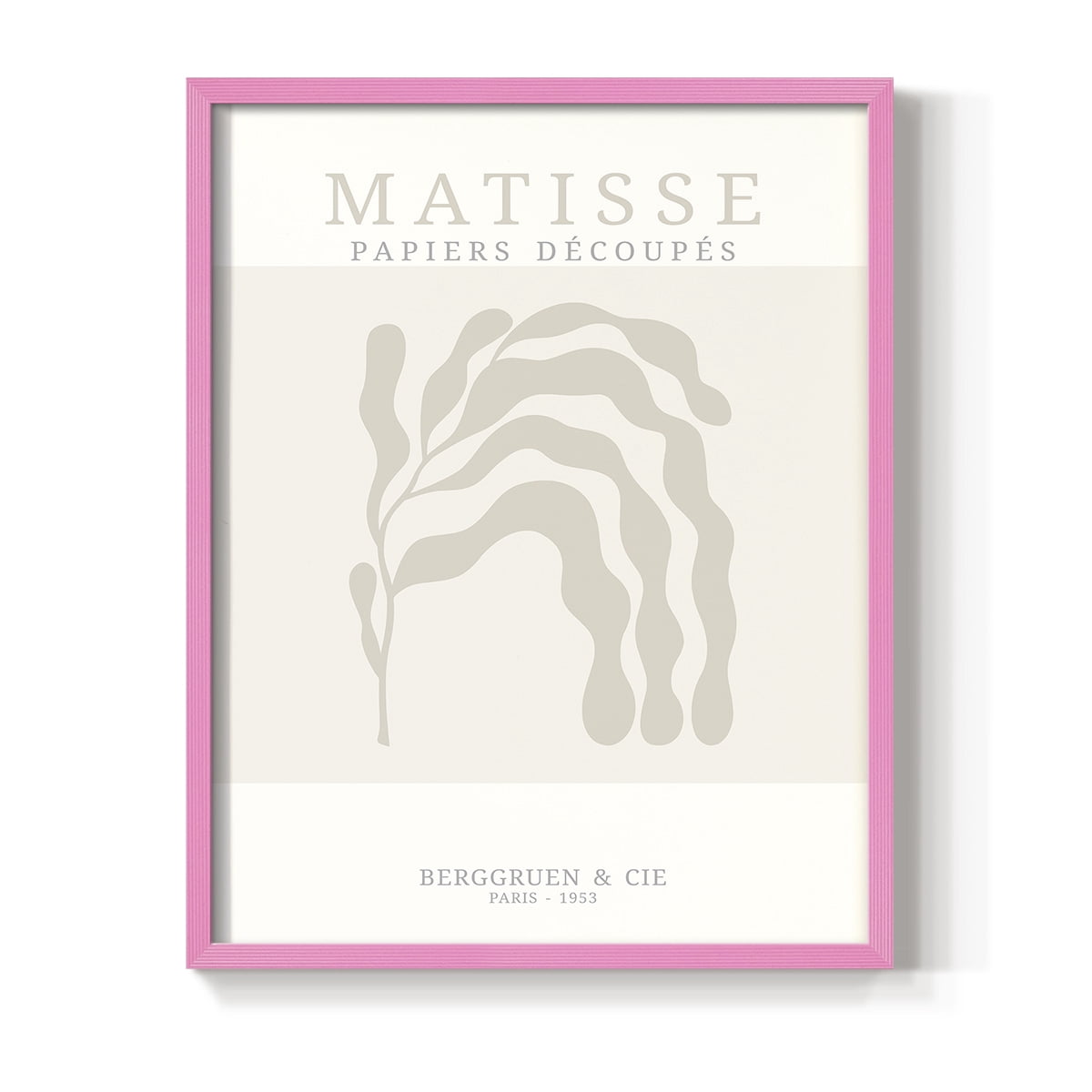 Matisse CDXIX in Pink Solid Wood Framed Print No Nail Hanging