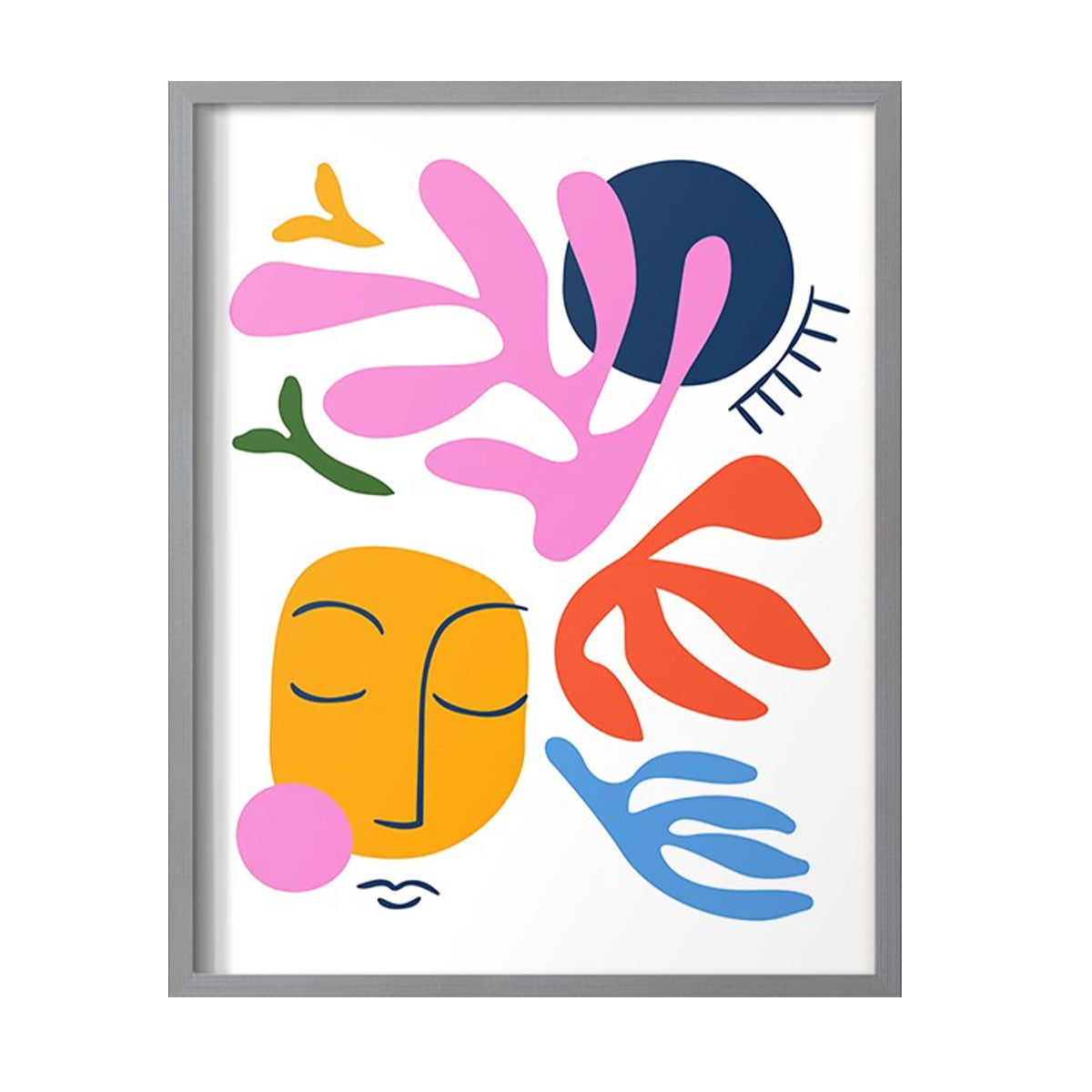 Matisse CDXL in Gray Solid Wood Framed Print No Nail Hanging