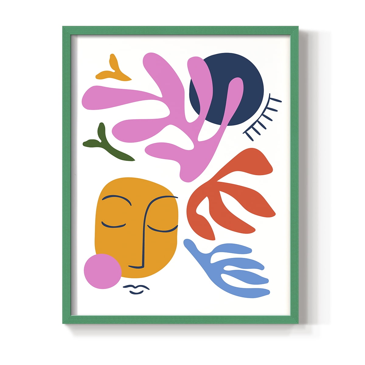 Matisse CDXL in Green Solid Wood Framed Print No Nail Hanging