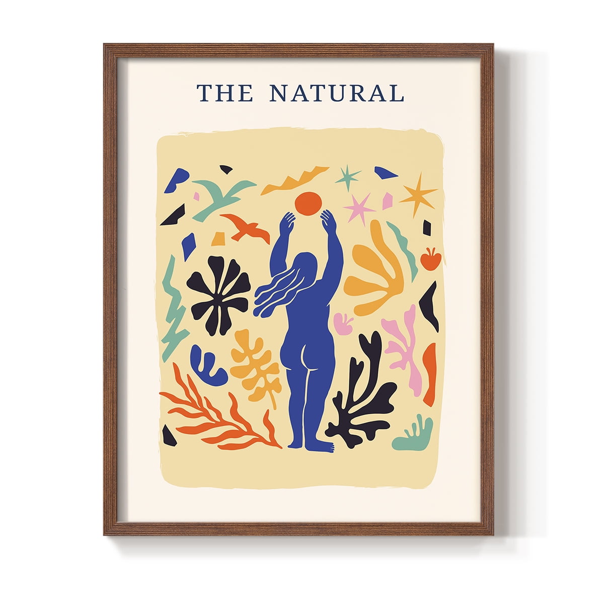 Matisse CDXLII in Brown Solid Wood Framed Print No Nail Hanging