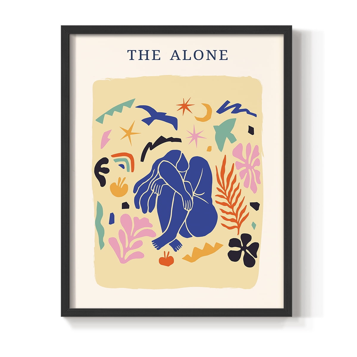 Matisse CDXLIII in Black Solid Wood Framed Print No Nail Hanging