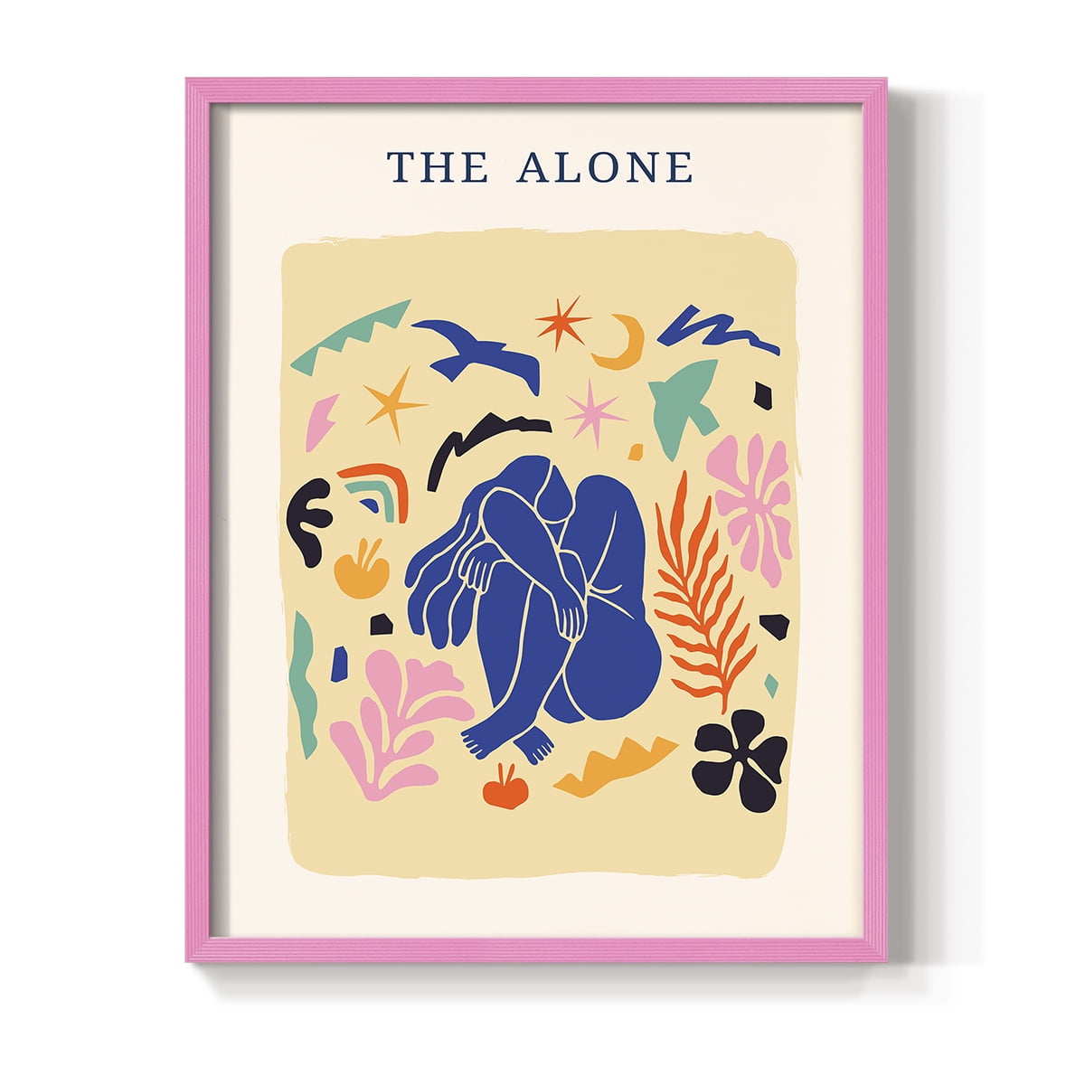 Matisse CDXLIII in Pink Solid Wood Framed Print No Nail Hanging