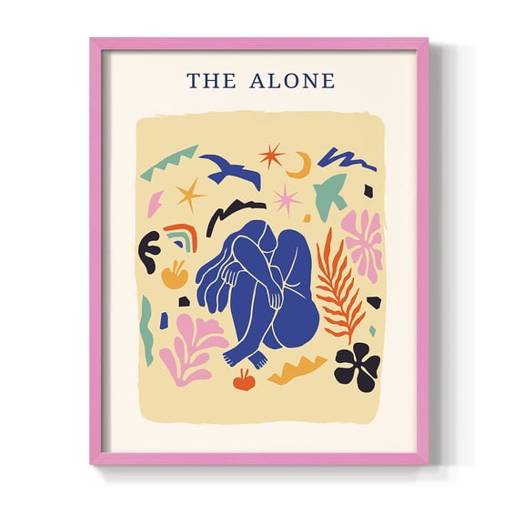 Matisse CDXLIII in Pink Solid Wood Framed Print No Nail Hanging