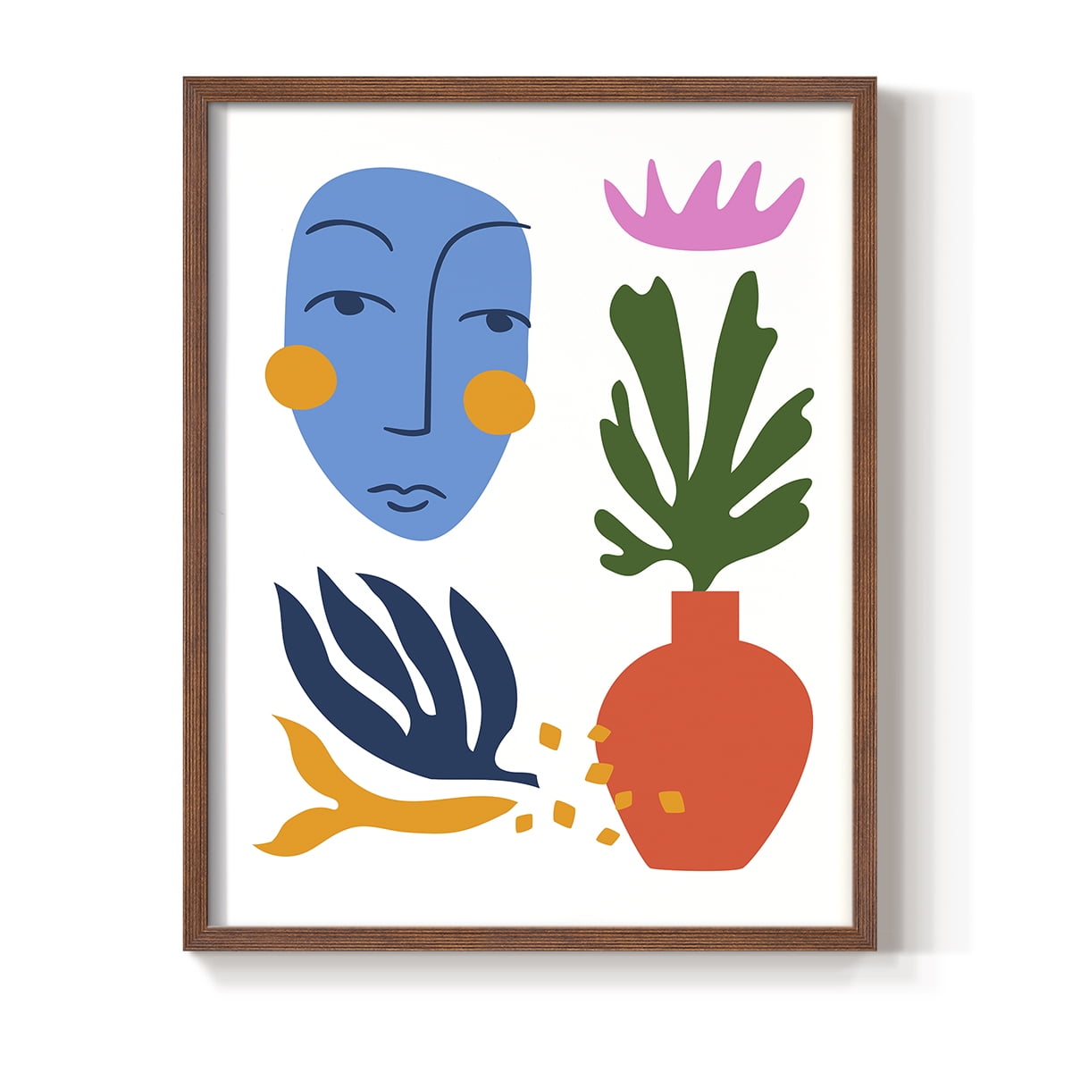 Matisse CDXLVIII in Brown Solid Wood Framed Print No Nail Hanging