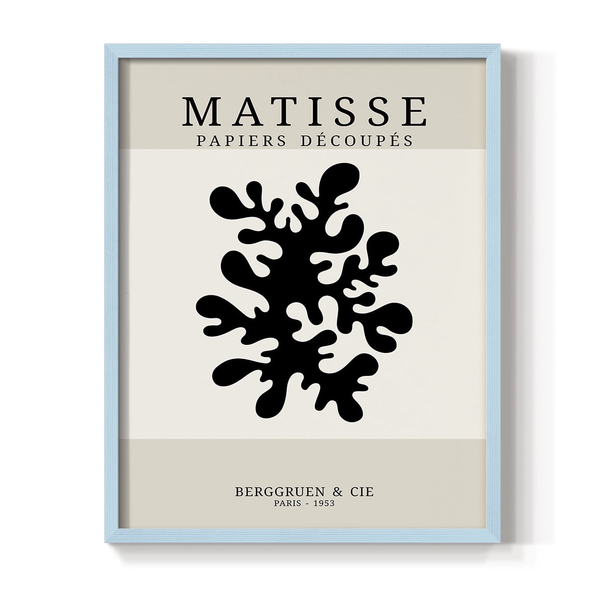 Matisse CDXV in Blue Solid Wood Framed Print No Nail Hanging