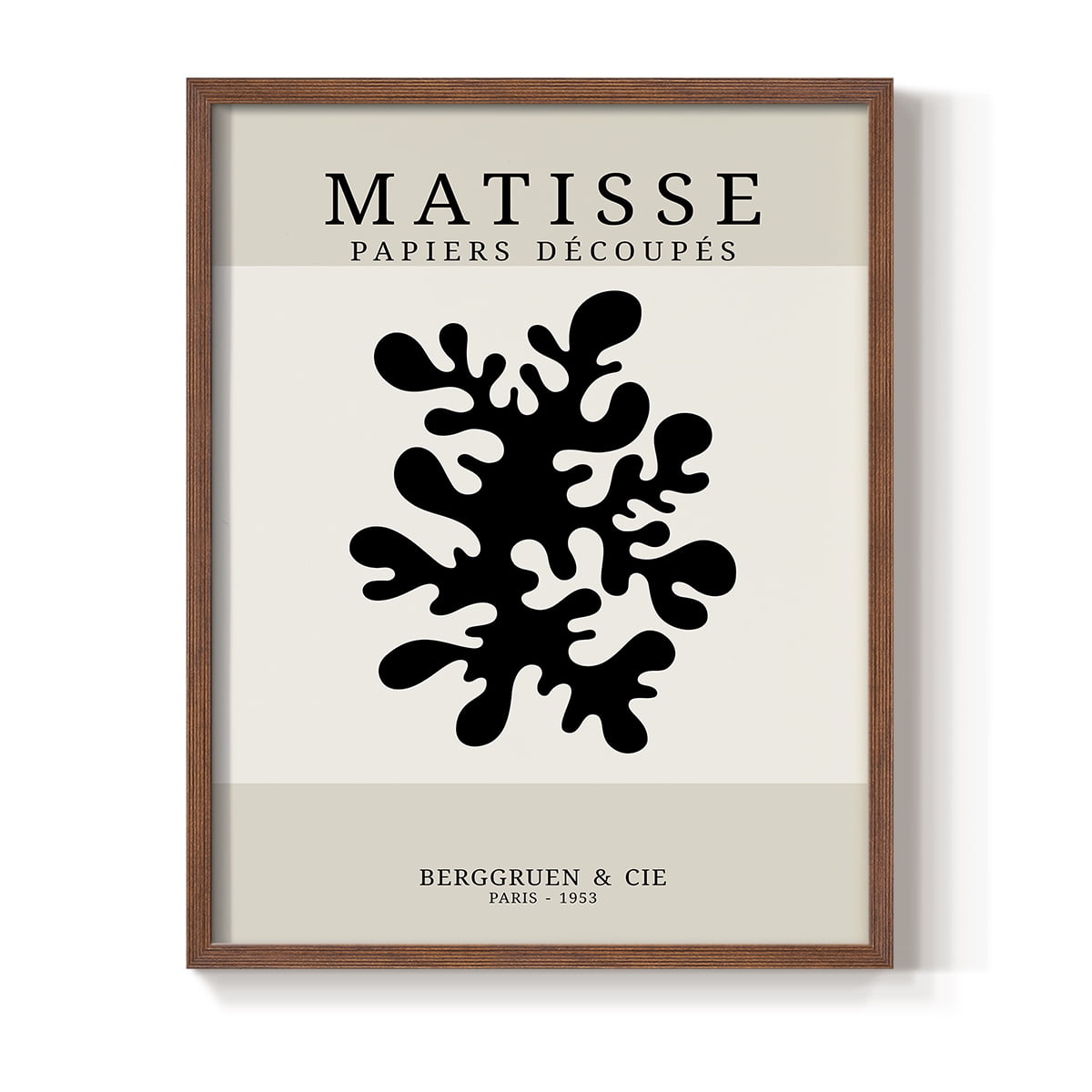 Matisse CDXV in Brown Solid Wood Framed Print No Nail Hanging