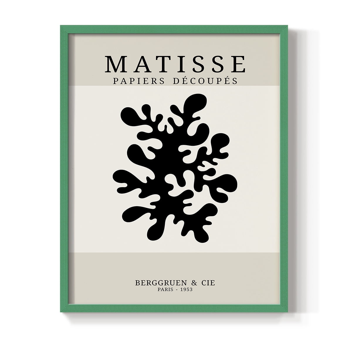 Matisse CDXV in Green Solid Wood Framed Print No Nail Hanging