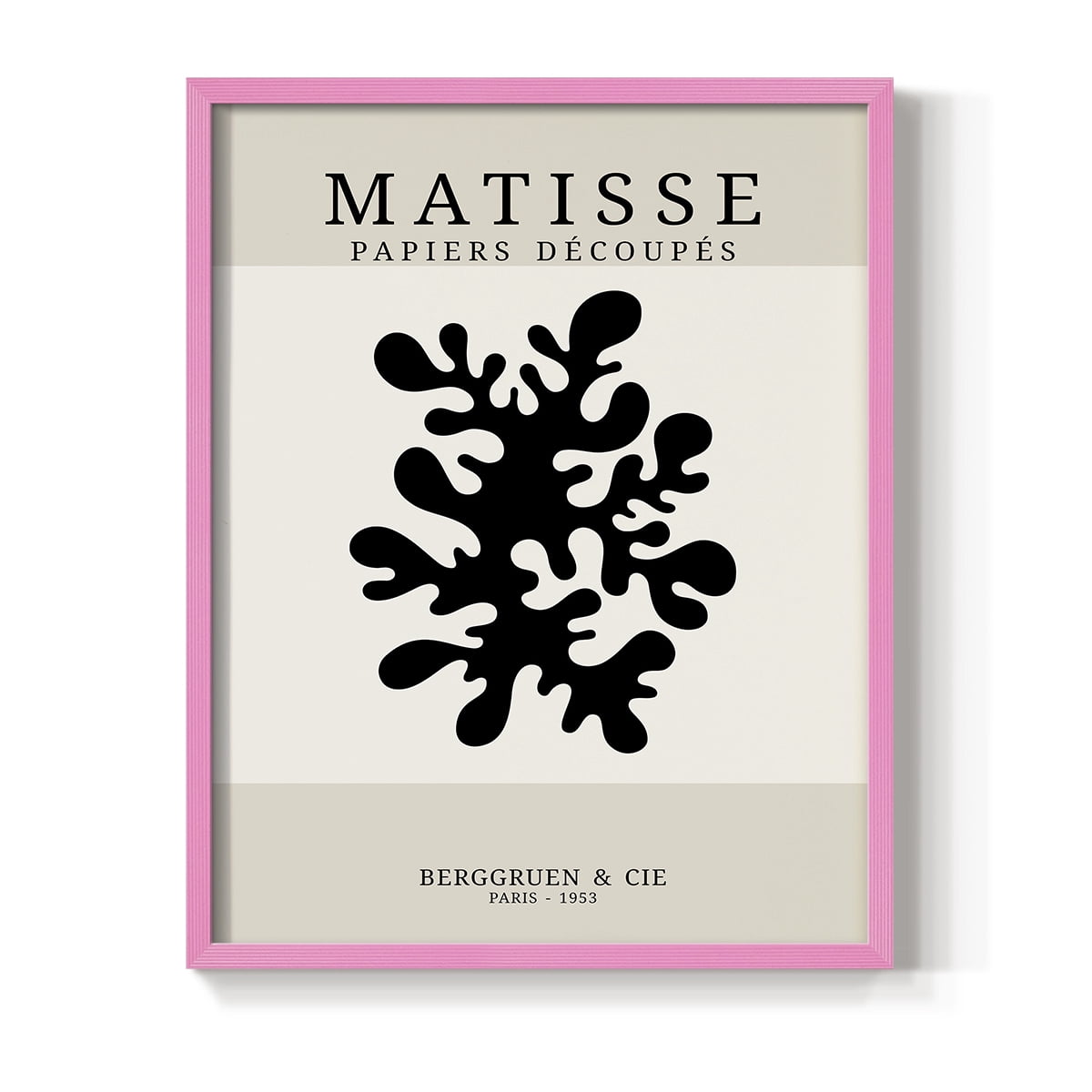Matisse CDXV in Pink Solid Wood Framed Print No Nail Hanging
