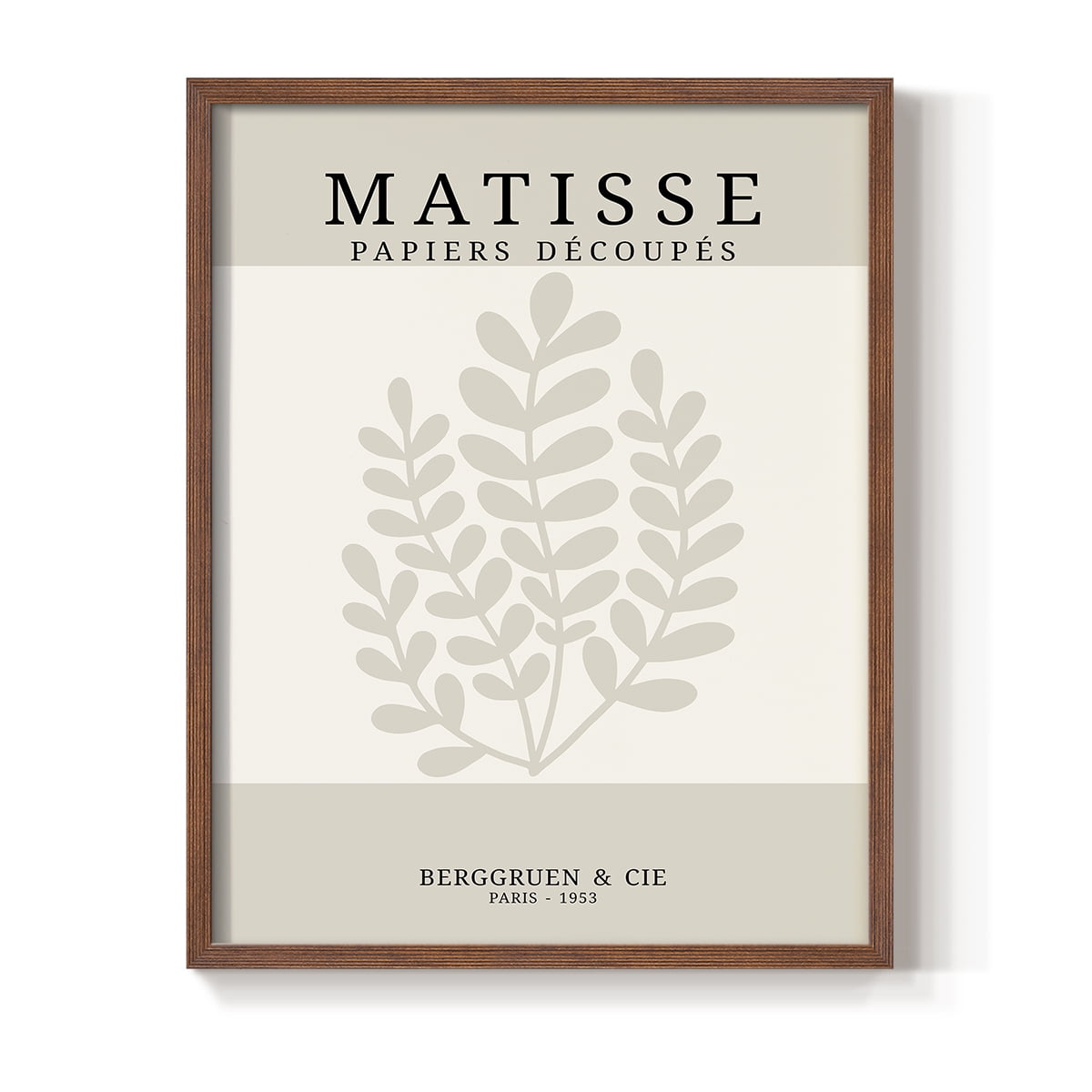 Matisse CDXVI in Brown Solid Wood Framed Print No Nail Hanging