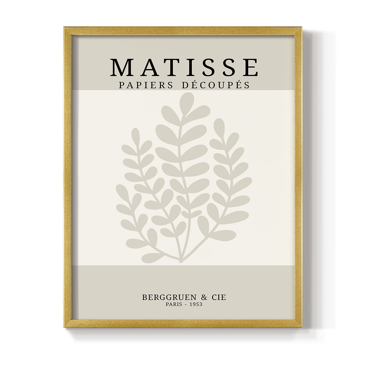 Matisse CDXVI in Gold Solid Wood Framed Print No Nail Hanging