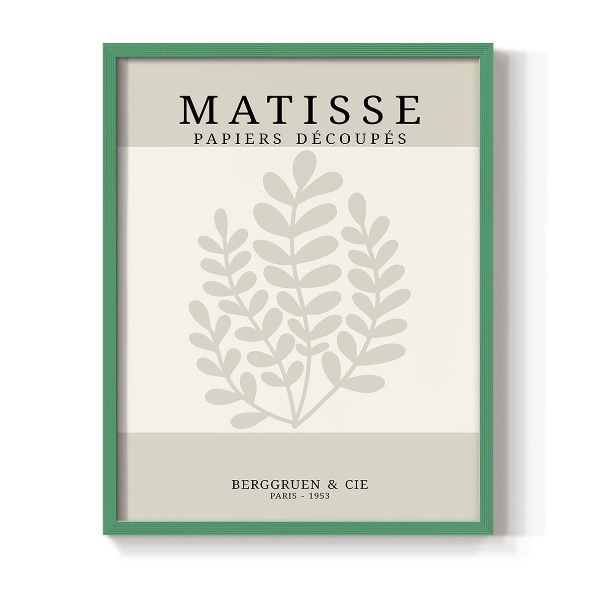 Matisse CDXVI in Green Solid Wood Framed Print No Nail Hanging