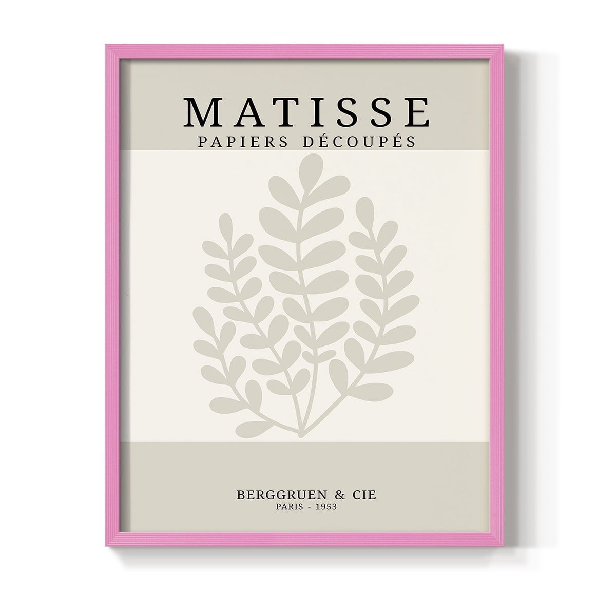 Matisse CDXVI in Pink Solid Wood Framed Print No Nail Hanging