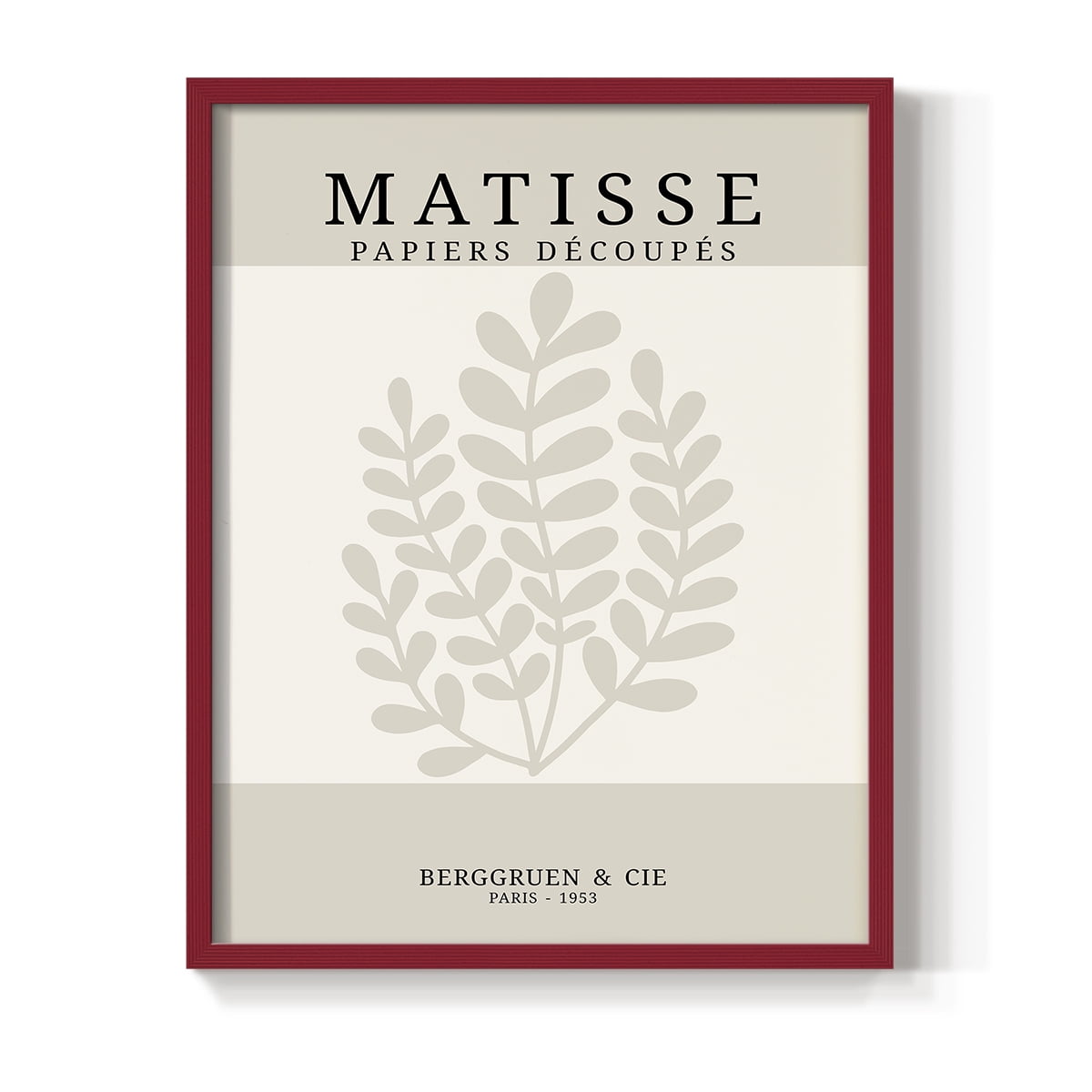 Matisse CDXVI in Red Solid Wood Framed Print No Nail Hanging