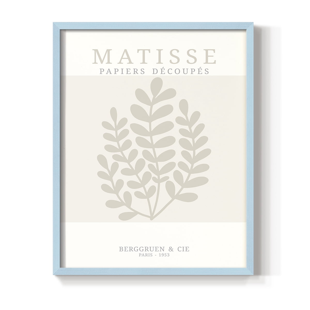 Matisse CDXVII in Blue Solid Wood Framed Print No Nail Hanging