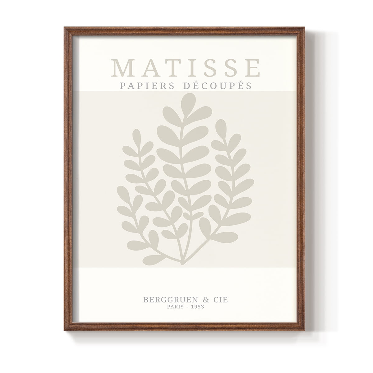 Matisse CDXVII in Brown Solid Wood Framed Print No Nail Hanging