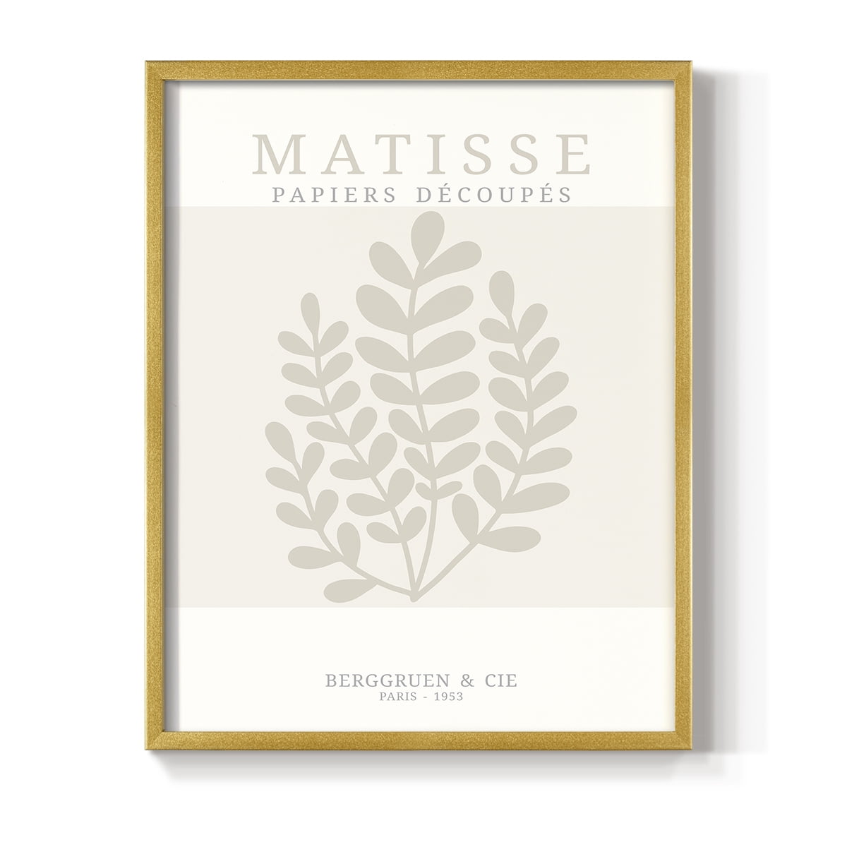 Matisse CDXVII in Gold Solid Wood Framed Print No Nail Hanging