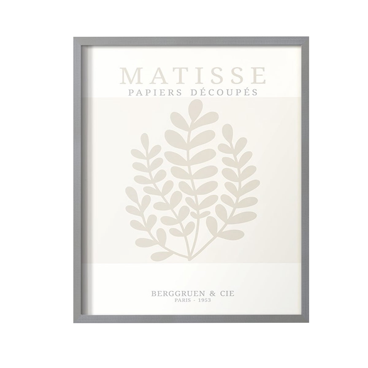 Matisse CDXVII in Gray Solid Wood Framed Print No Nail Hanging