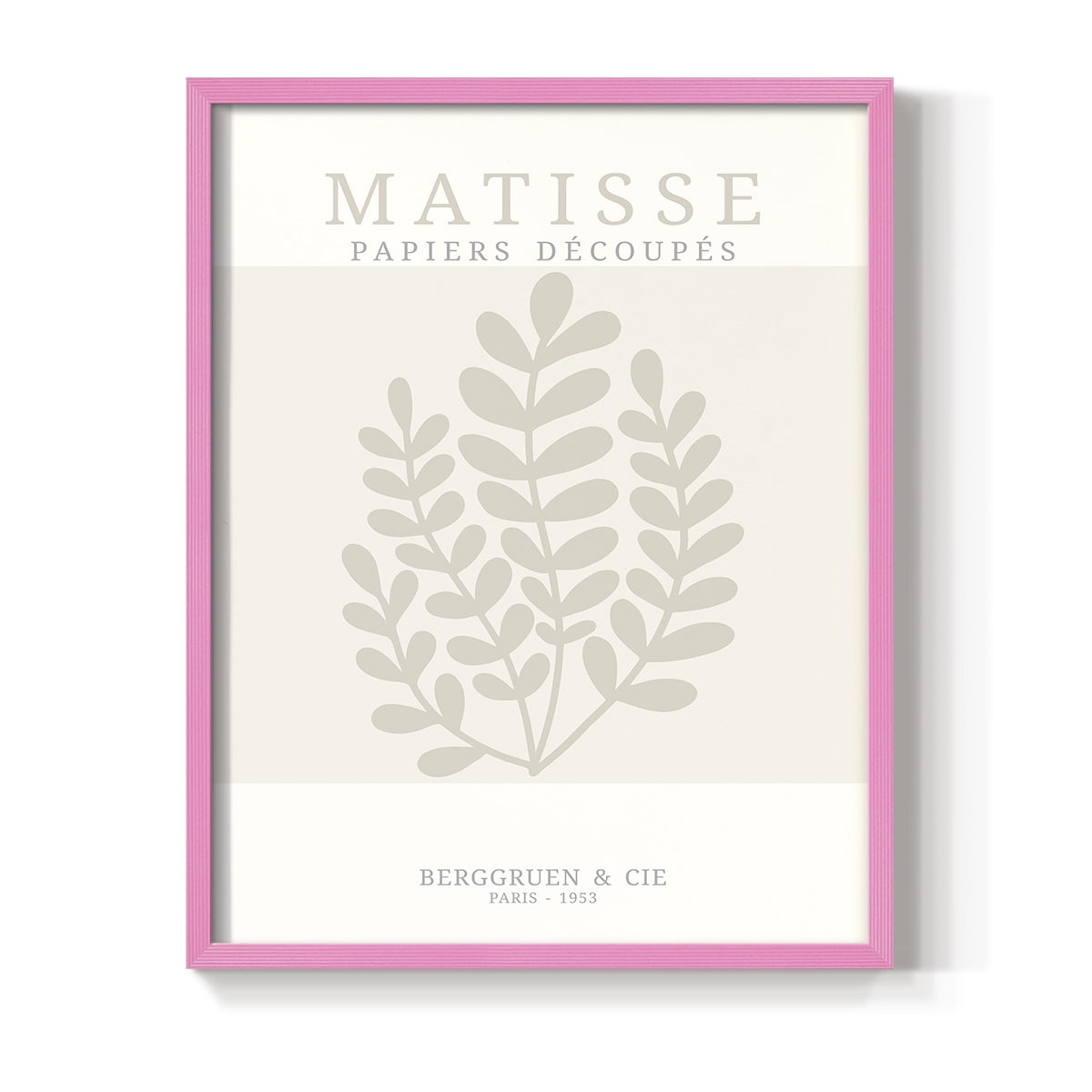 Matisse CDXVII in Pink Solid Wood Framed Print No Nail Hanging