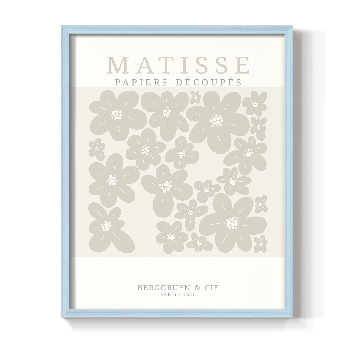 Matisse CDXVIII in Blue Solid Wood Framed Print No Nail Hanging