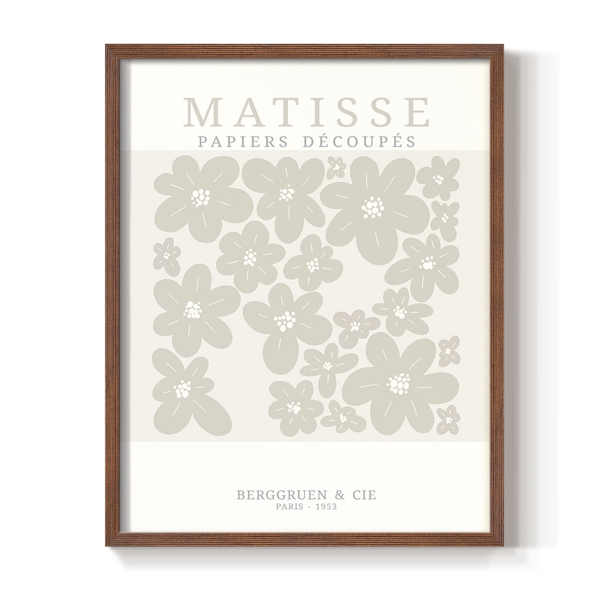 Matisse CDXVIII in Brown Solid Wood Framed Print No Nail Hanging