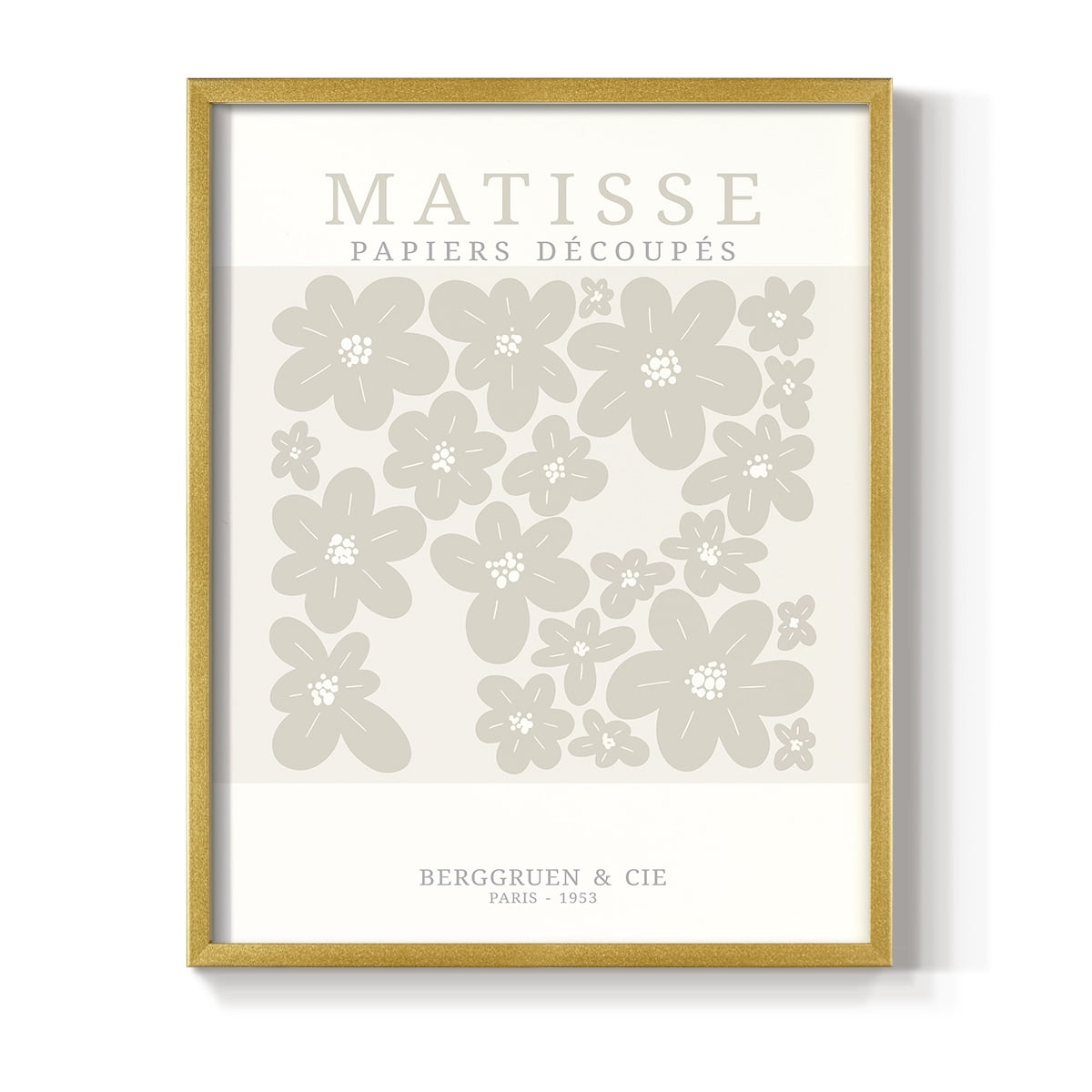 Matisse CDXVIII in Gold Solid Wood Framed Print No Nail Hanging
