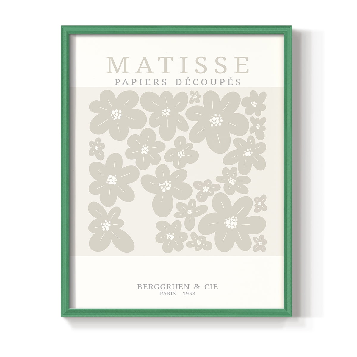 Matisse CDXVIII in Green Solid Wood Framed Print No Nail Hanging